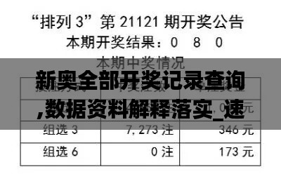 新奥全部开奖记录查询,数据资料解释落实_速成版GRE671.9