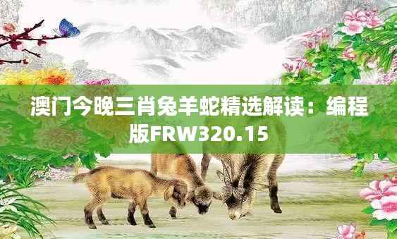澳门今晚三肖兔羊蛇精选解读:编程版FRW320.15