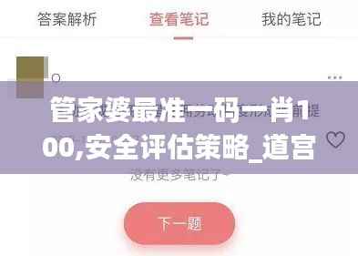 管家婆最准一码一肖100,安全评估策略_道宫HJT125.18
