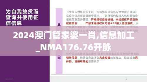 2024澳门管家婆一肖,信息加工_NMA176.76开脉